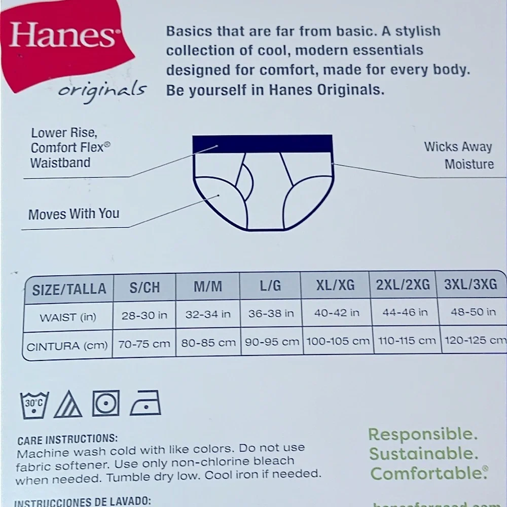 NWT 3-PK Hanes Stretch Cotton Brief 2XL